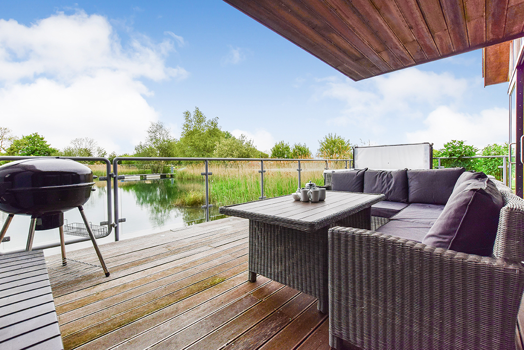 decking by lake